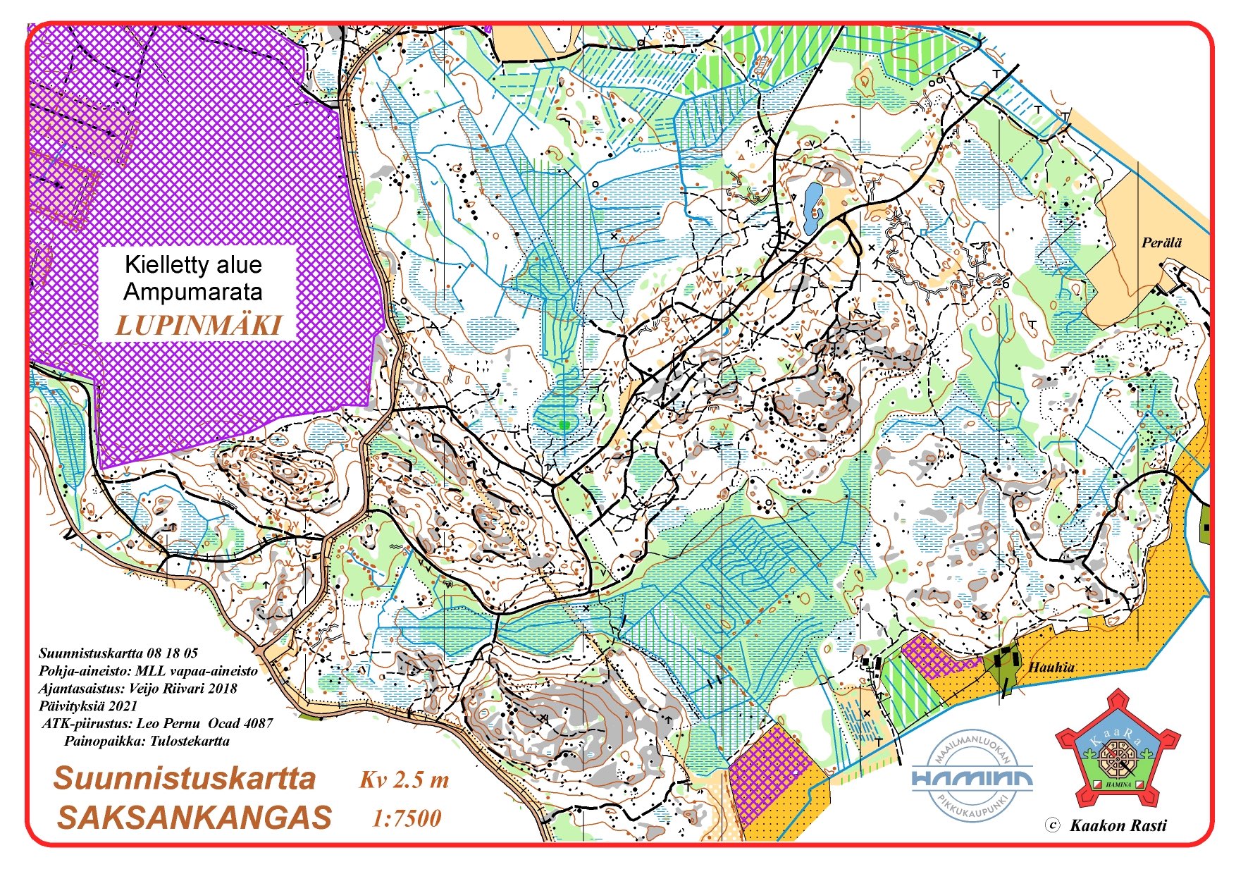 Rannikkorastit  Saksankangas - September 1st 2022 - Orienteering  Map from Kymin Suunnistajat